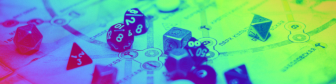 Blurred background image of dice on paper